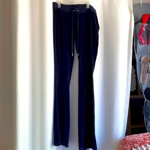 Juicy couture blue velvet drawstring pants